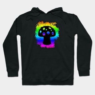 mushroom with colorful rainbow colors Hoodie